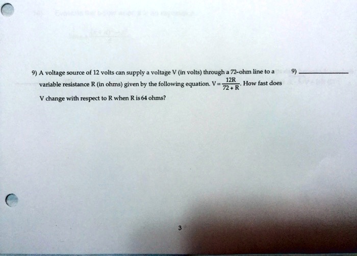 SOLVED A voltage source of 12 volts can supply voltage (in volts