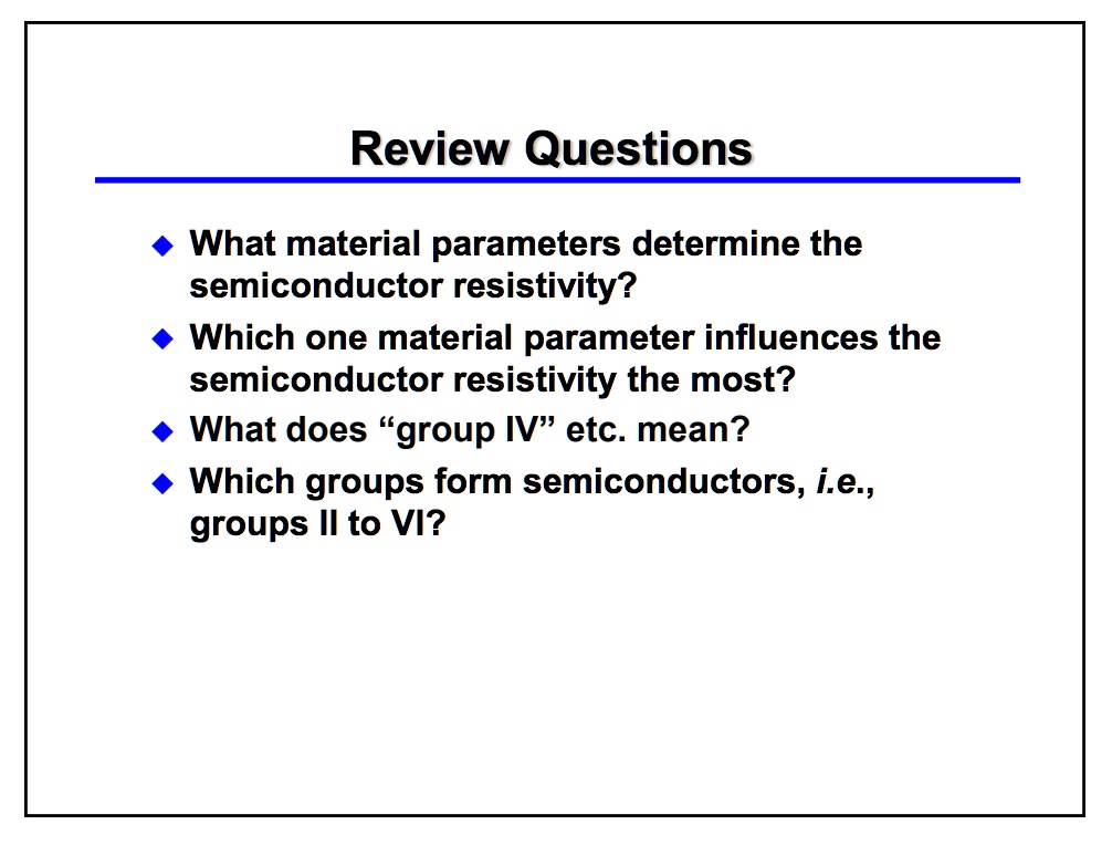 SOLVED Review Questions What material parameters determine the