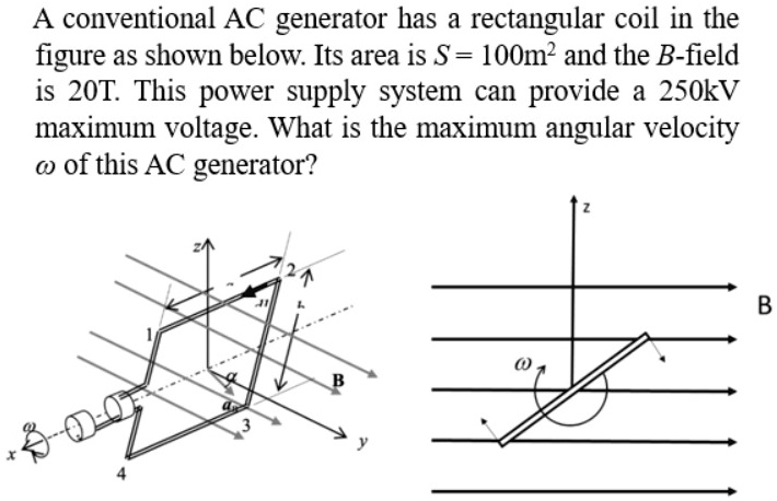 A conventional AC generator has a rectangular coil in the figure as ...