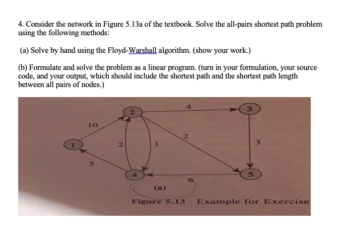 SOLVED: 4. Consider The Network In Figure 5.13a Of The Textbook. Solve ...