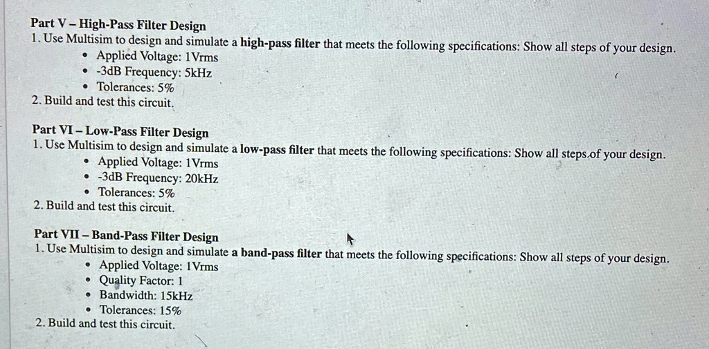 SOLVED: Please Help Me Understand All Parts. Part V - High-Pass Filter ...