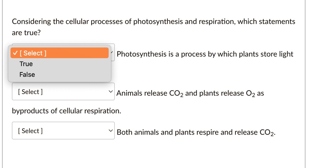 SOLVED Considering the cellular processes of photosynthesis and