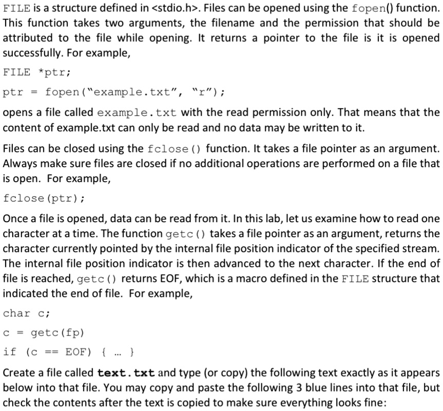 FILE is a structure defined in c=getc(fp)c== FILE is a structure ...