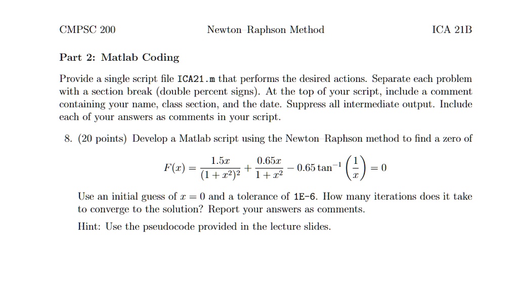 SOLVED: Text: Please Answer the Following Question in MATLAB PLEASE DUE ...