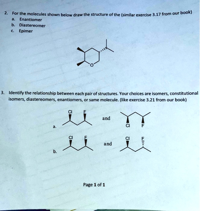 For The Molecules Shown Below Draw The Structure Of T Solvedlib