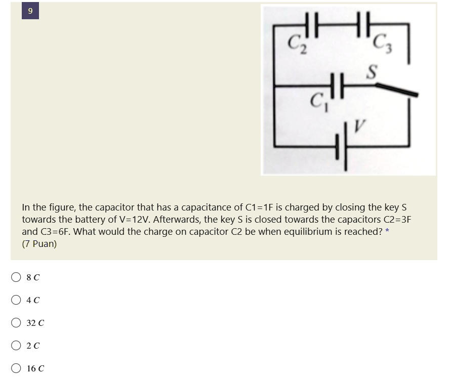 SOLVED: In the figure, the capacitor that has a capacitance of C1 = 1F ...