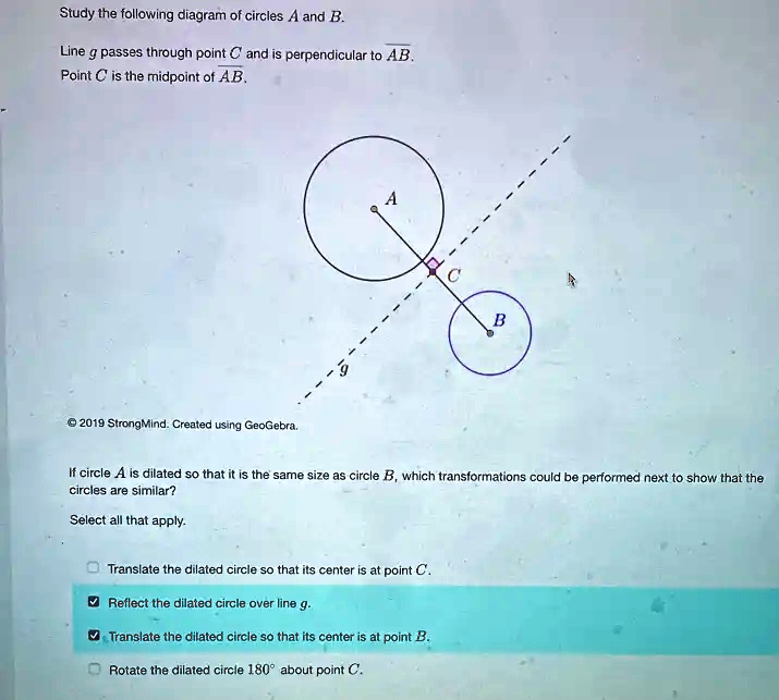 SOLVED: Text: Study the following diagram of circles A and B. Line ...