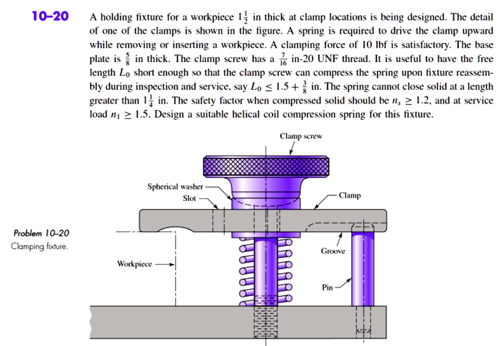 SOLVED Texts 1020 A holding fixture for a workpiece 1 inch thick at