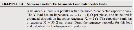 SOLVED: EXAMPLE 8.4 Sequence networks: balanced-Y and balanced loads A ...