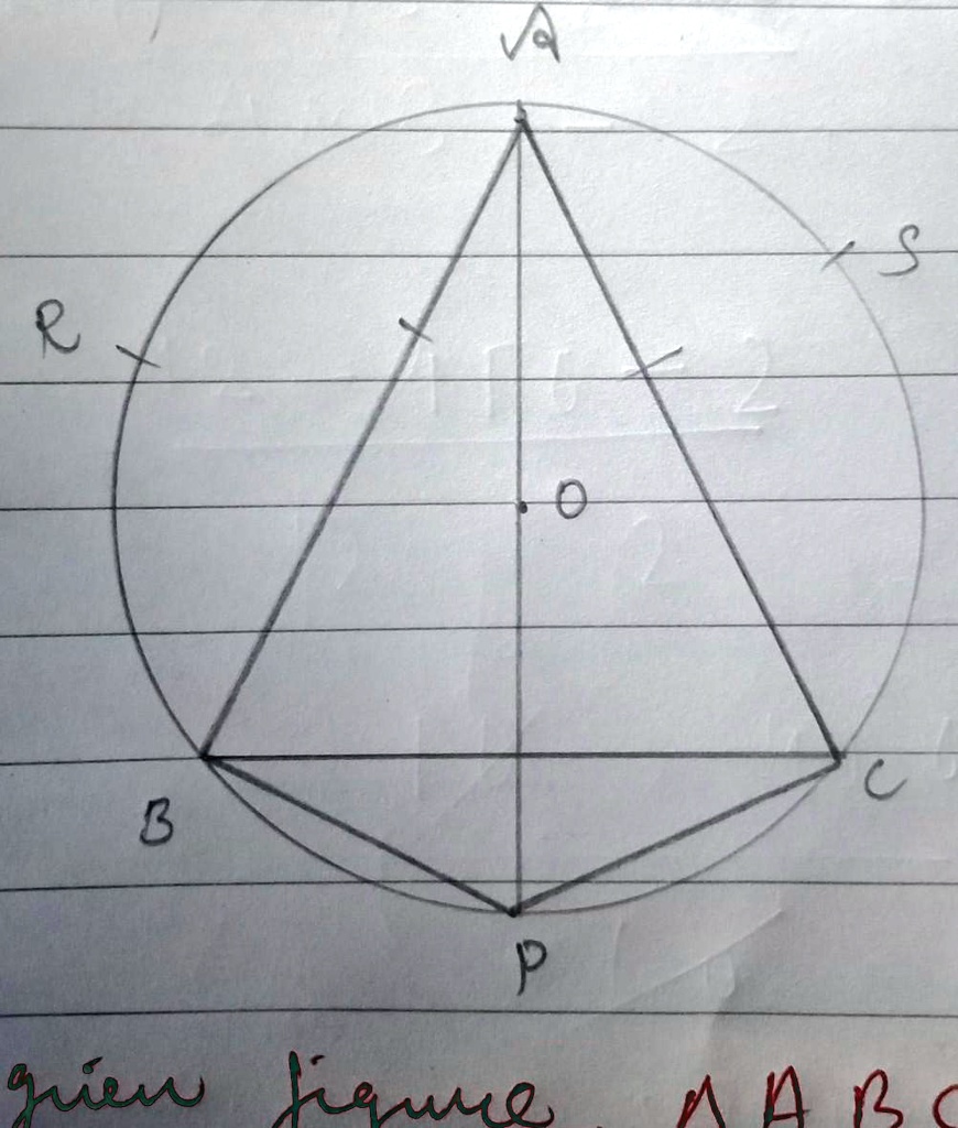 SOLVED In the given figure, triangle ABC is an isosceles triangle