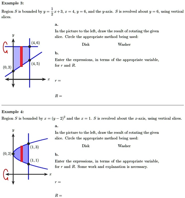SOLVED:Example 3: Region S is hounded by y = 21+3,1 =4,! = and the V ...
