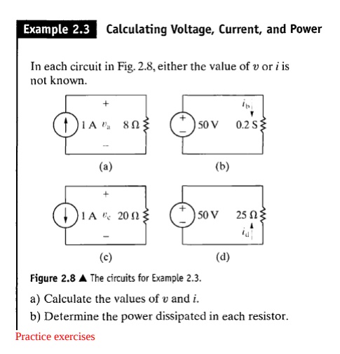 example 23 calculating voltage currentand power in each circuit in ...