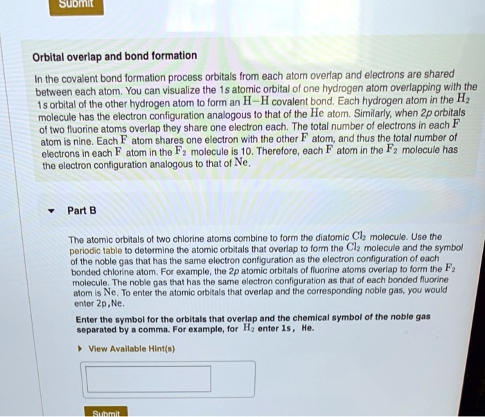 oudmil orbital overlap and bond formation in the covalent bond ...