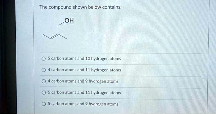 compound made up of carbon hydrogen and oxygen atoms