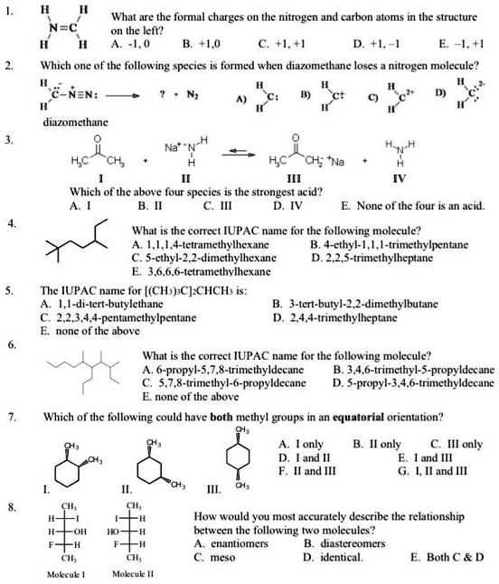 SOLVED: What are the formal charges on the nitrogen and carbon atoms in ...