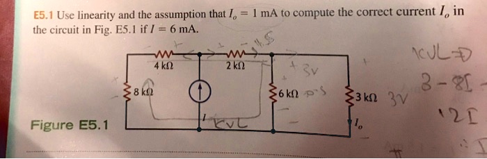 SOLVED: Use linearity and the assumption that I is the circuit in Fig ...