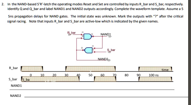 Solved In The Nand Based Sr Latch The Operating Modes Reset And Set Are Controlled By 0653