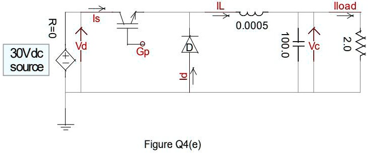 SOLVED: A DC-DC buck converter is shown in Fig Q4(e). Assume that the ...