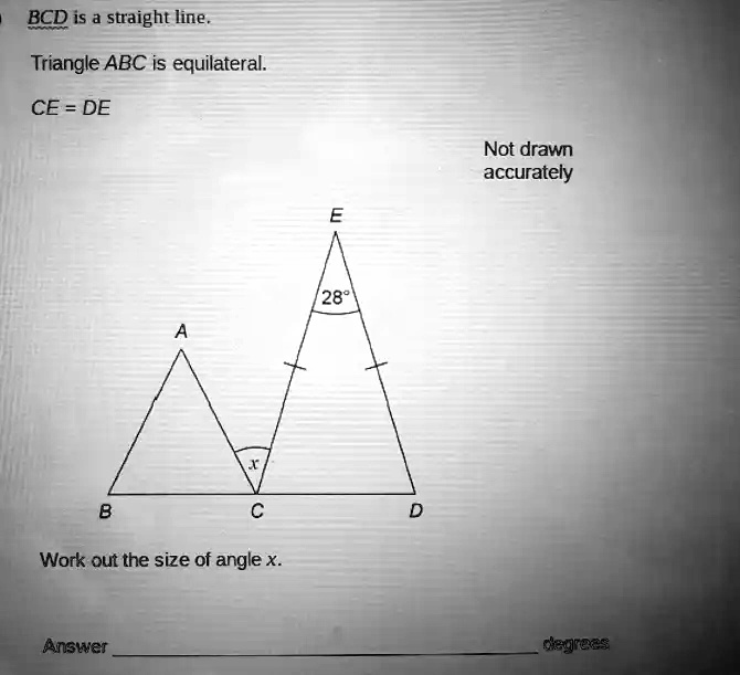 SOLVED: BCD Is A Straight Line. Triangle ABC Is Equilateral: CE = DE ...