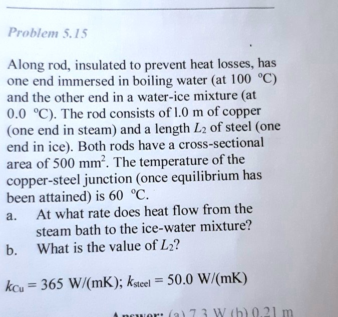 SOLVEDProblem S 1S Along rod, insulated to prevent heat losses, has