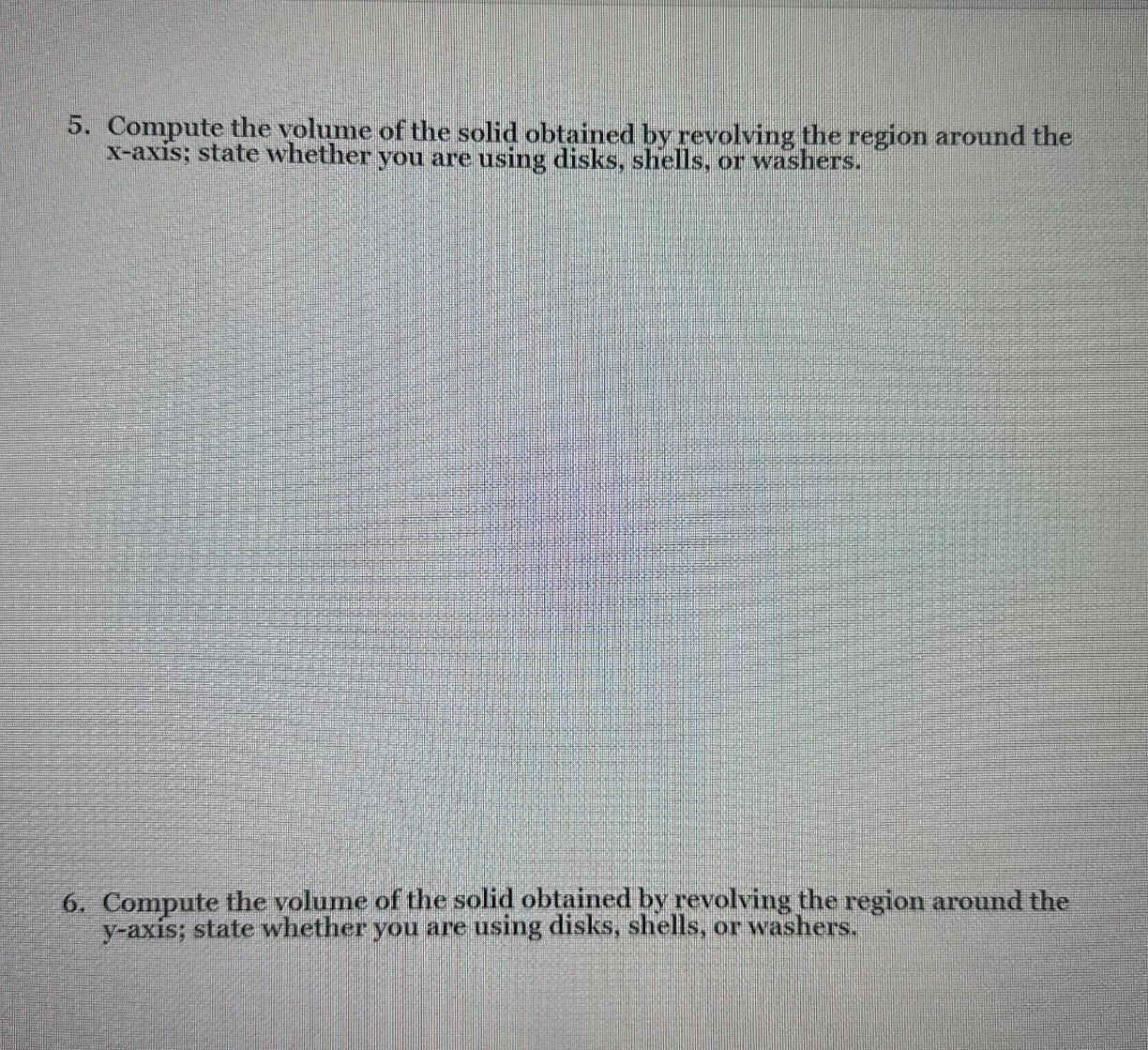 SOLVED 5. Compute the volume of the solid obtained by revolving the