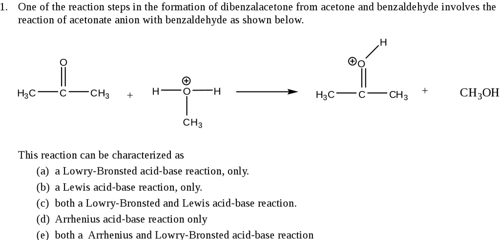 formation of dibenzalacetone