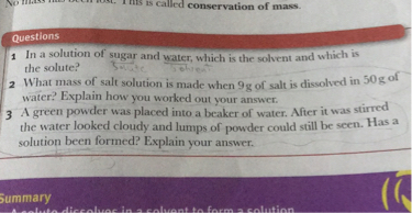 SOLVED: Questions 1 In a solution of sugar and water, which is the ...