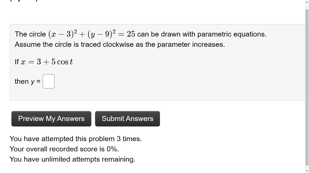 solved-the-circle-3-2-y-9-2-25-can-be-drawn-with-parametric