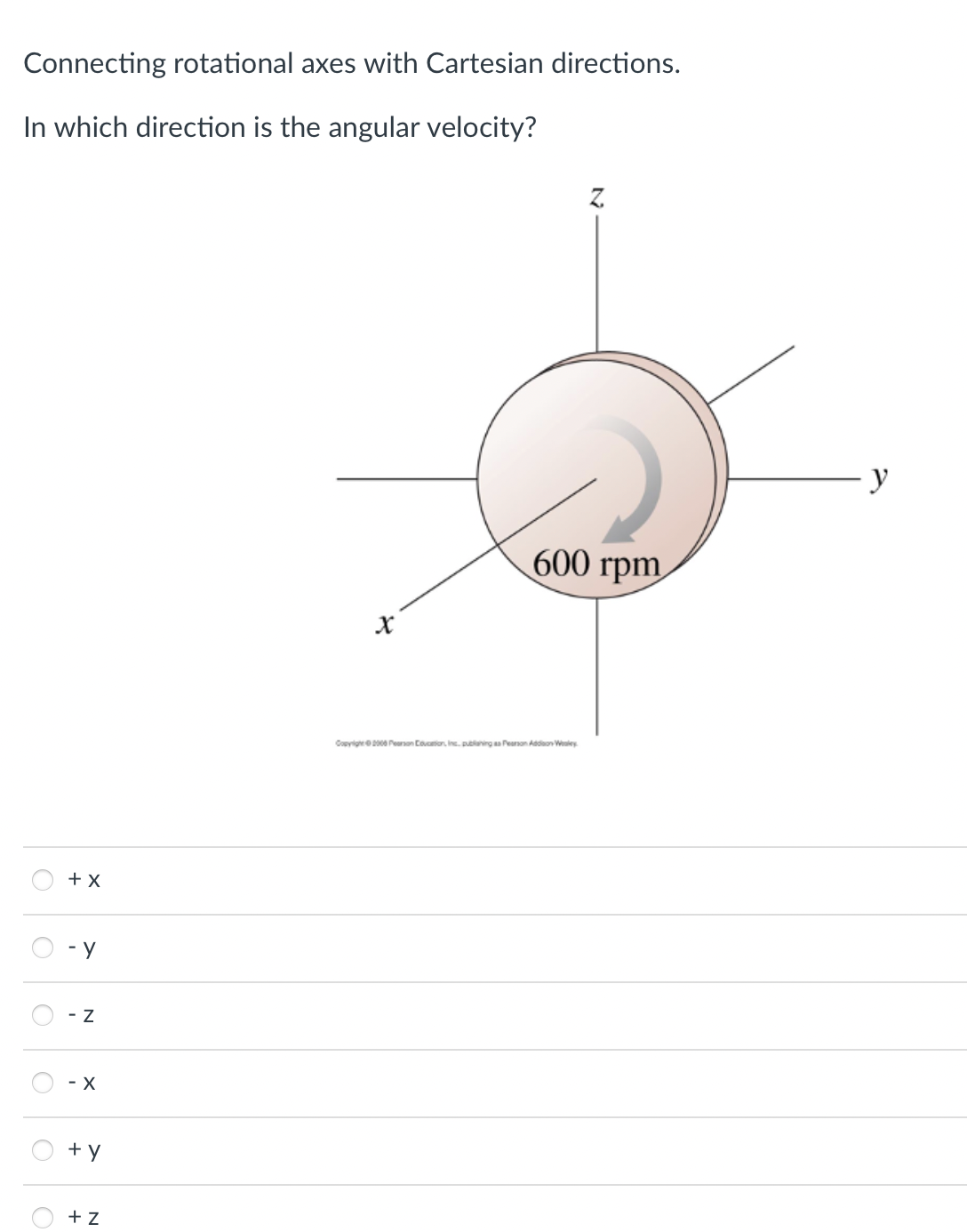 SOLVED: Connecting rotational axes with Cartesian directions. In which ...