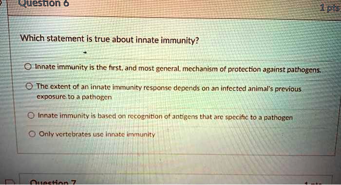 Which Of The Following Statements About Innate Immunity Is True