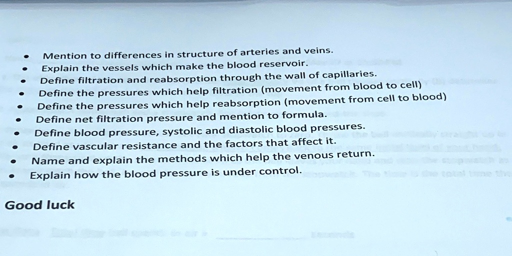 SOLVED Mention the differences in the structure of arteries and veins. Explain the vessels that