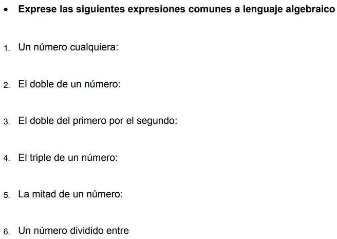 SOLVED: AYUDENME PORFAVOOOR Exprese las siguientes expresiones comunes ...