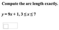 Compute the arc length exactly.
y = 9x + 1, 3 ≤ x ≤ 7