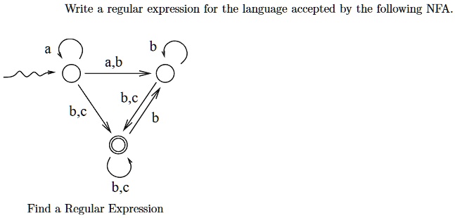 SOLVED: Write A Regular Expressions For The NFA Write A Regular ...