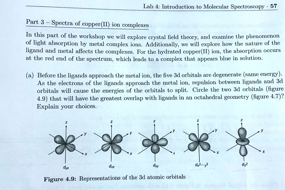 SOLVEDLab 4 Introduction to Molecular Spectroscopy 57 Part Spectra of copper(II) ion complexes