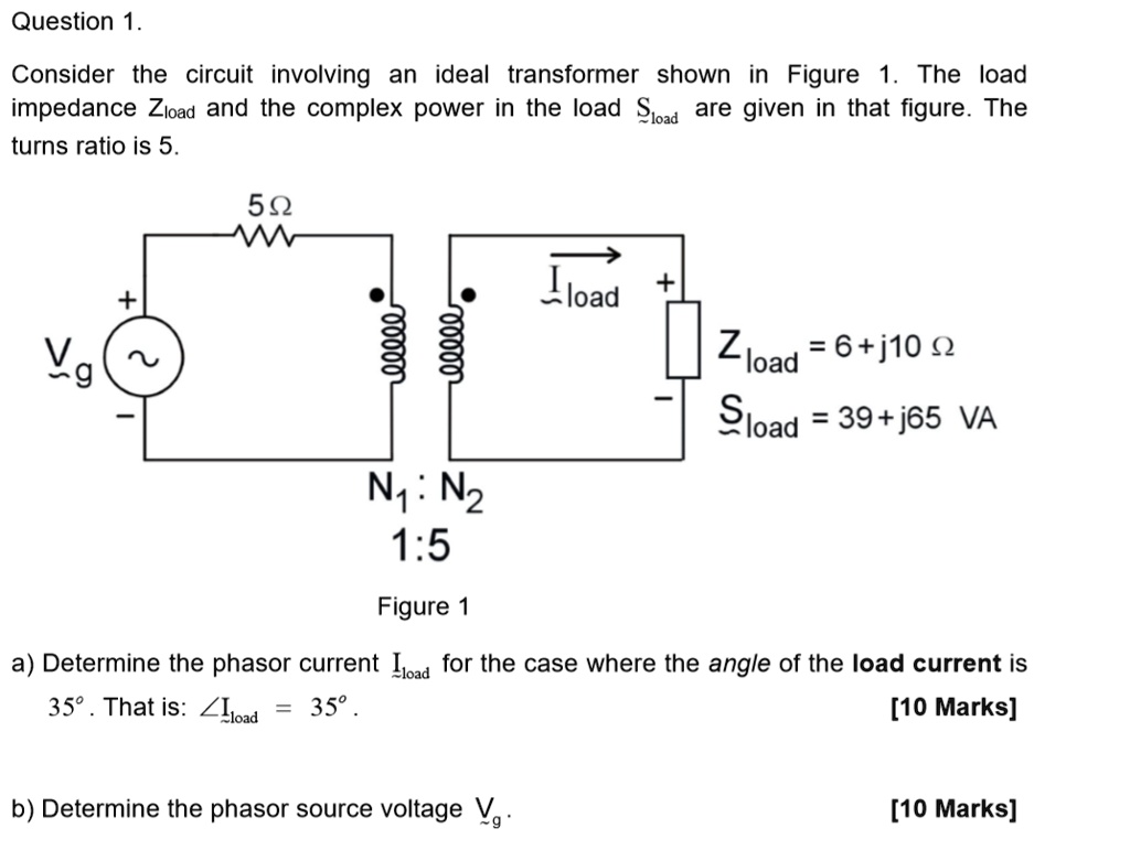 SOLVED: Consider the circuit involving an ideal transformer shown in ...