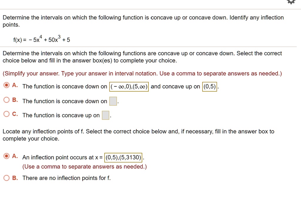 Determine the intervals on which the following function is...