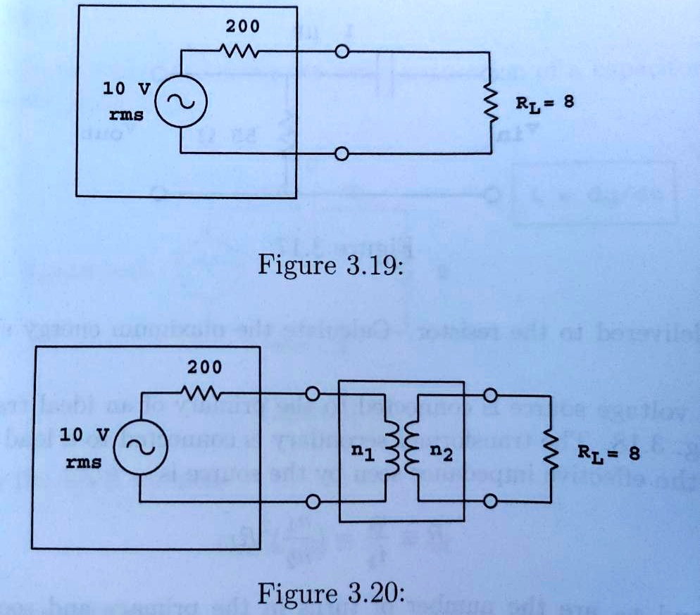 SOLVED An ac voltage source with output resistance 200Ω is connected