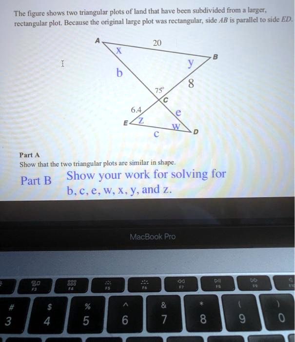 SOLVED: The figure shows two triangular plots of land that have been ...