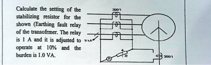 SOLVED: Calculate the setting of the stabilizing resistor for the shown ...