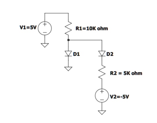 SOLVED: Texts: Ideal PN junction in Circuits 1) Turn on V1 and turn off ...