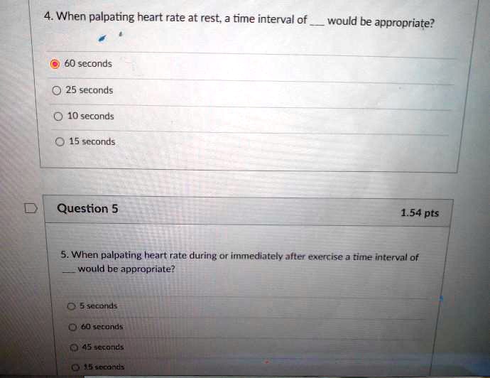 VIDEO solution: When palpating heart rate at rest, a time interval of ...