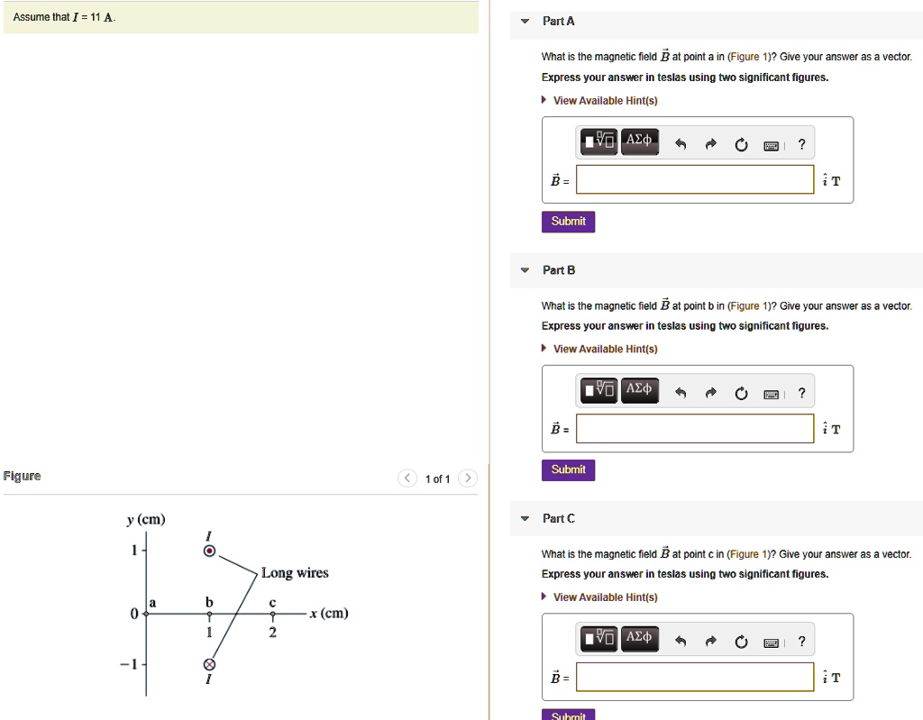 assume that 11 a part a wnat the magnetic feld b at point a in figure 1 ...