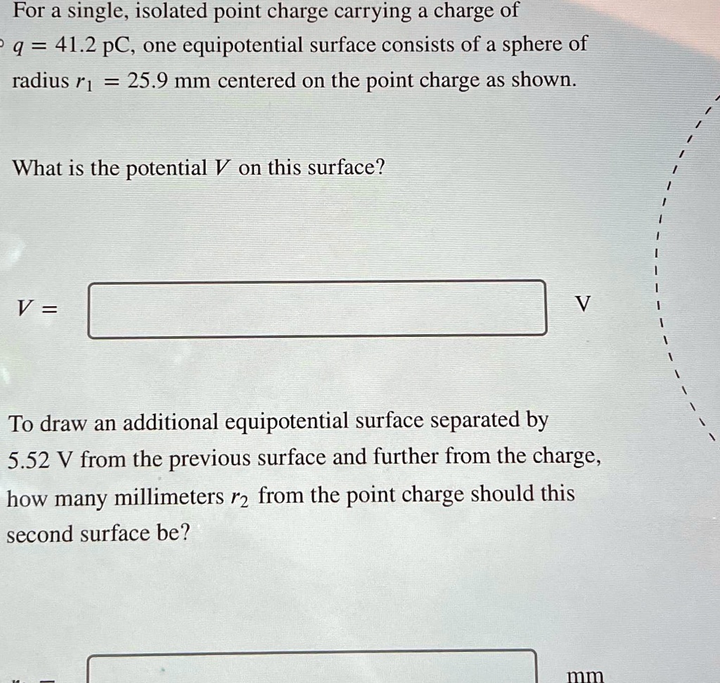 Single Isolated Charges Examples For a single, isolated point charge carrying a charge of q = 41.2 pC ...