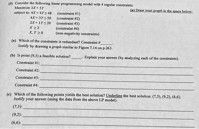 VIDEO solution: Consider the following linear programming model with 4 ...