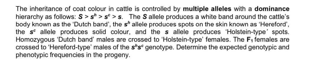 The inheritance of coat colour in cattle is controlled by multiple ...
