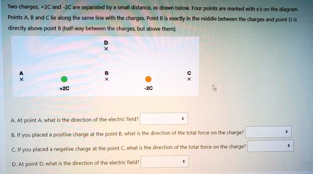 two charges 2c and 2c are separated by small distance as drawn below ...