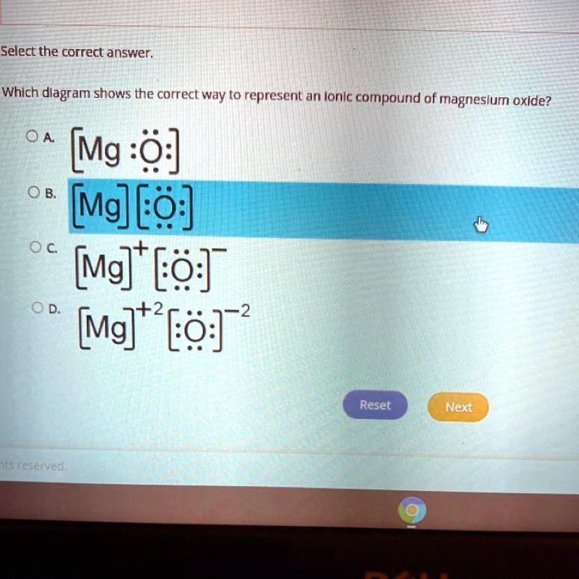SOLVED 'Which diagram shows the correct way to represent an ionic