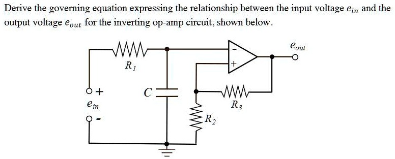 SOLVED: Derive the equation governing the input/output voltage Derive ...