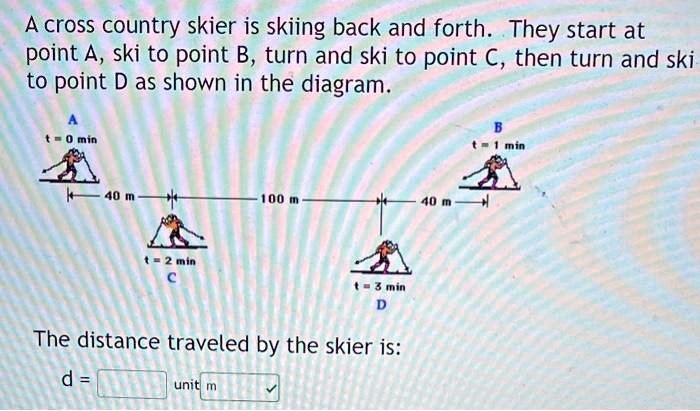 Please Show All Work A Cross Country Skier Is Skiing Back And Forth ...